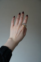 Vintage Twisted Cut Glass Bouquet Ring