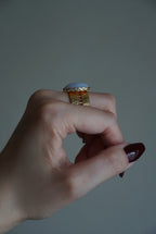 Vintage Oval Blue Lace Agate Ring