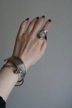 Vintage Silver×Moon Stone Indian Ring
