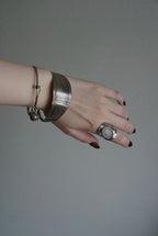 Vintage Silver×Moon Stone Indian Ring