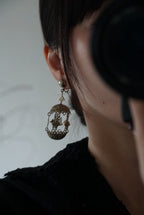 Vintage Filigree Bird Cage Earrings