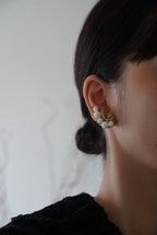 1960's Kramer White Earrings