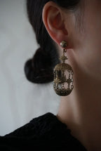 Vintage Filigree Bird Cage Earrings