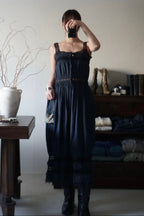 Antique French Black Cotton Dress