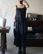 Antique French Black Cotton Dress