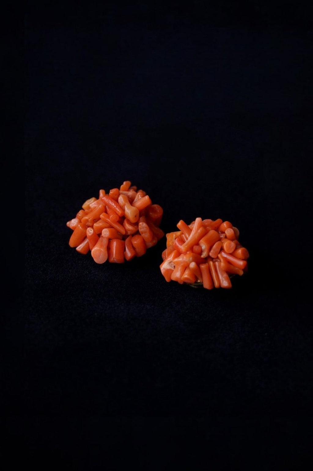 1950's Pink Coral Earrings