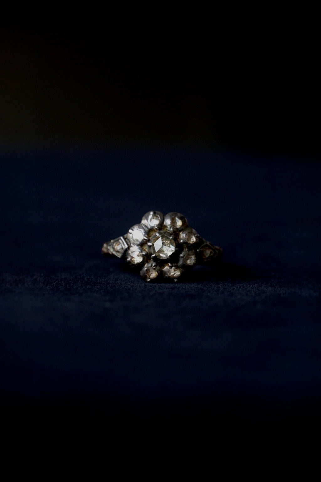 Georgian Dutch Rose-cut Diamond Cluster Ring
