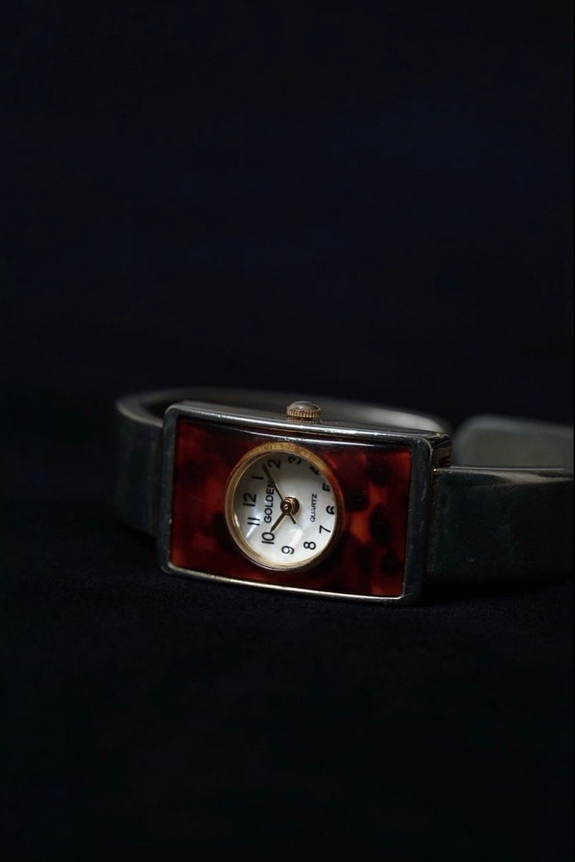 Vintage Mother-of-pearl Bangle Quartz Watch