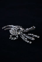 Vintage Glass Flower Spray Brooch