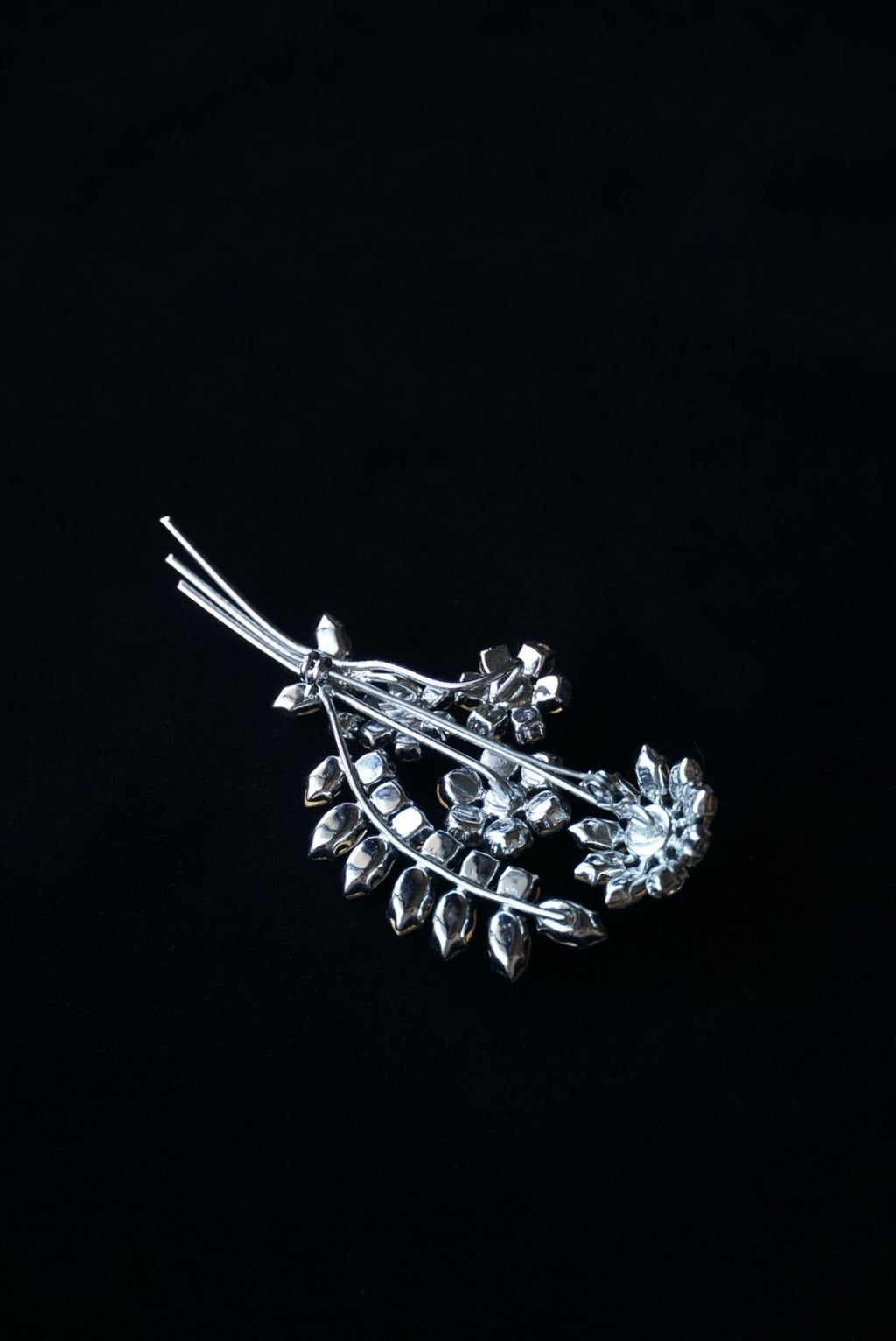 Vintage Glass Bouquet Brooch
