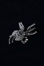 Vintage Glass Flower Spray Brooch