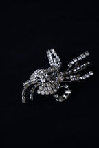 Vintage Glass Flower Spray Brooch