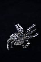 Vintage Glass Flower Spray Brooch