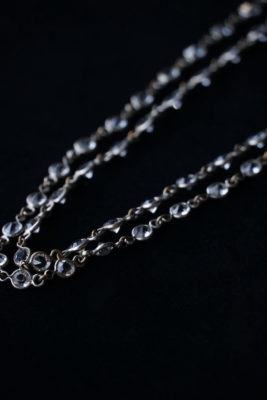 1920's Cut Glass Long Necklace