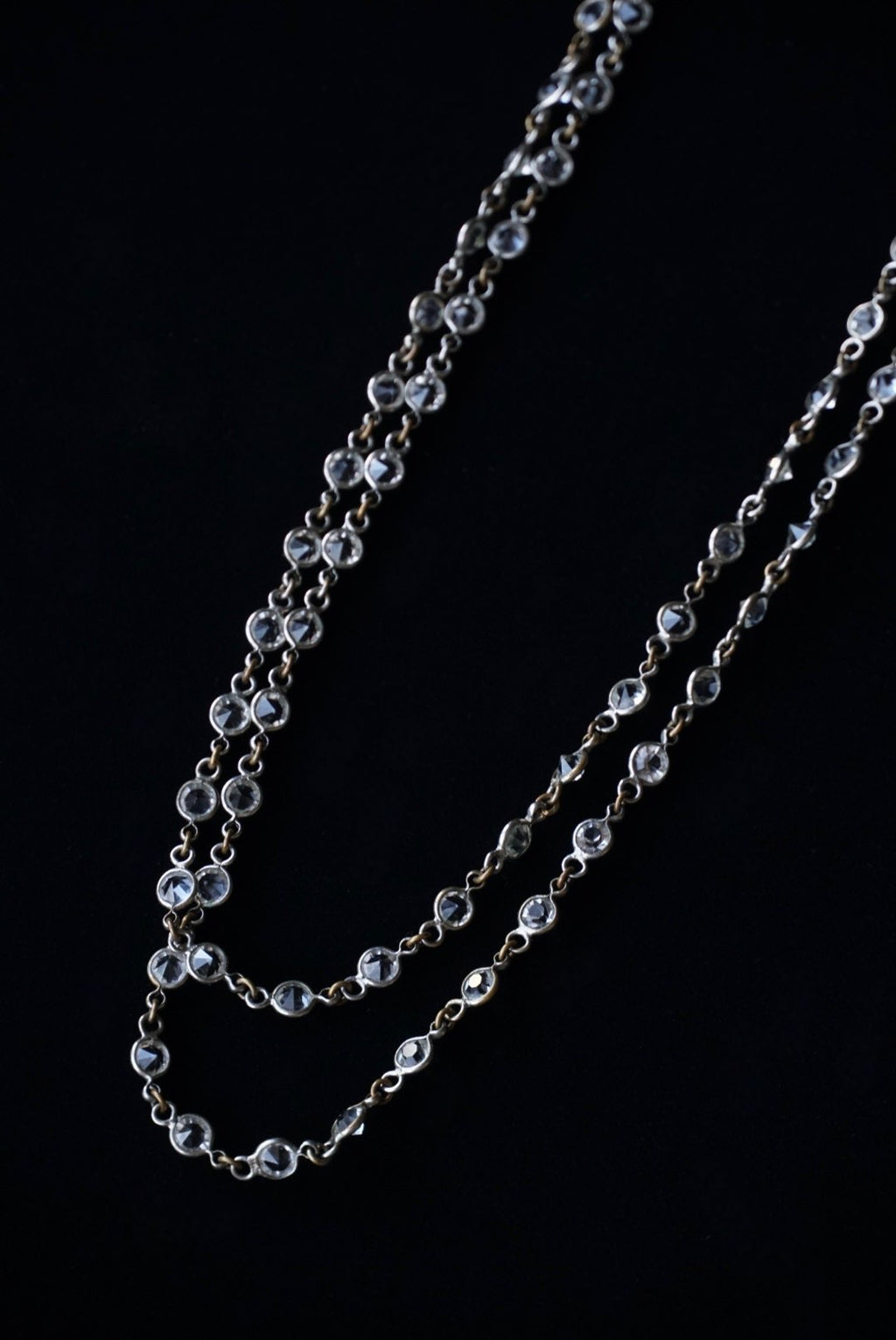 1920's Cut Glass Long Necklace