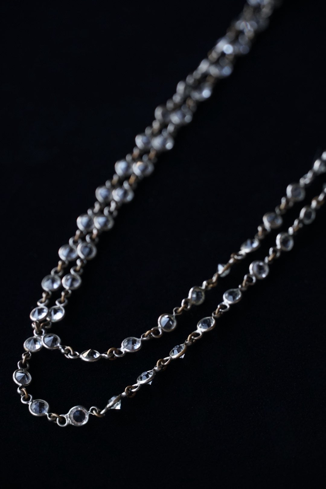 1920's Cut Glass Long Necklace
