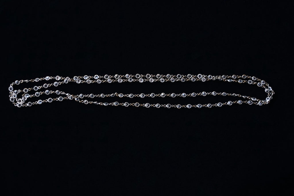 1920's Cut Glass Long Necklace