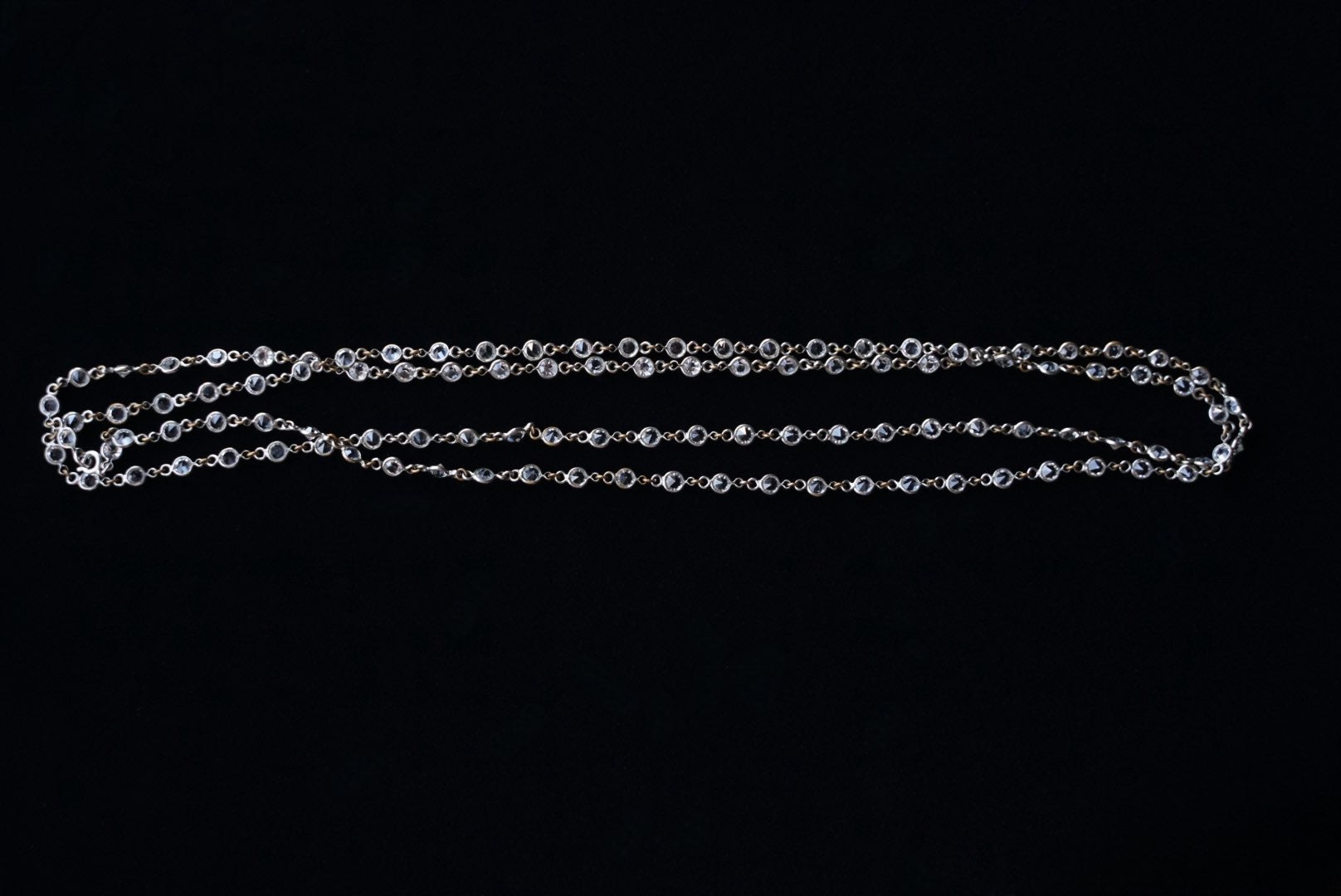 1920's Cut Glass Long Necklace