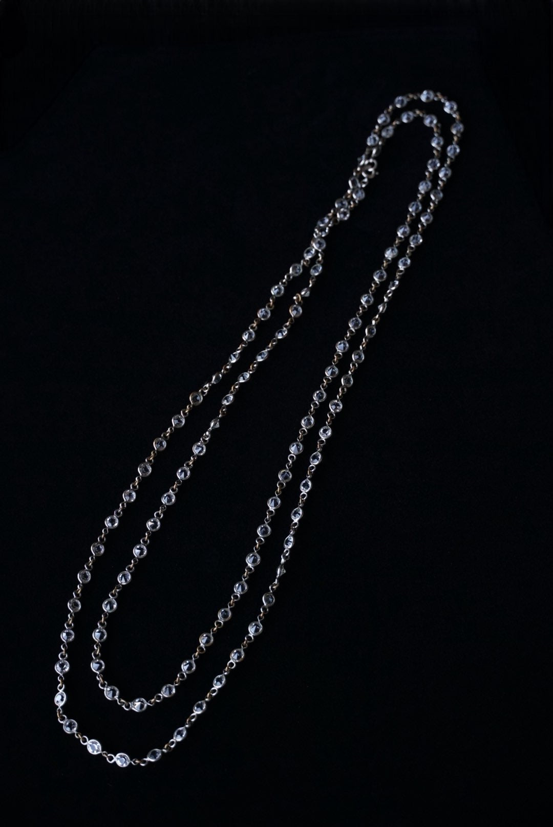 1920's Cut Glass Long Necklace