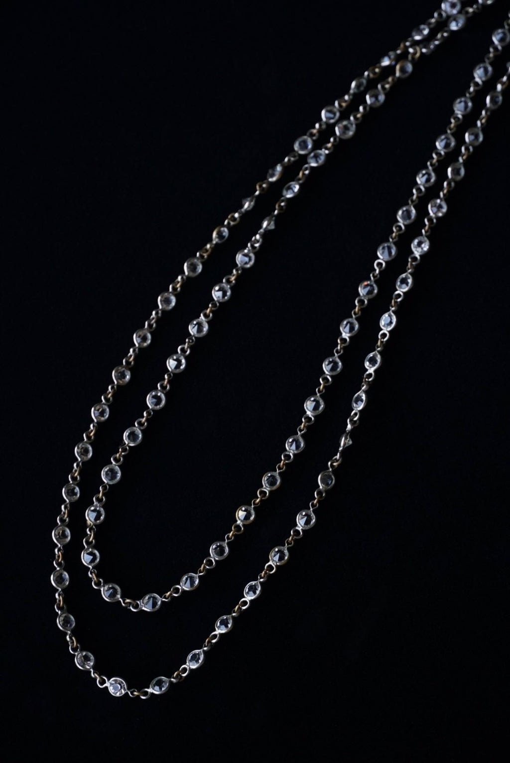 1920's Cut Glass Long Necklace