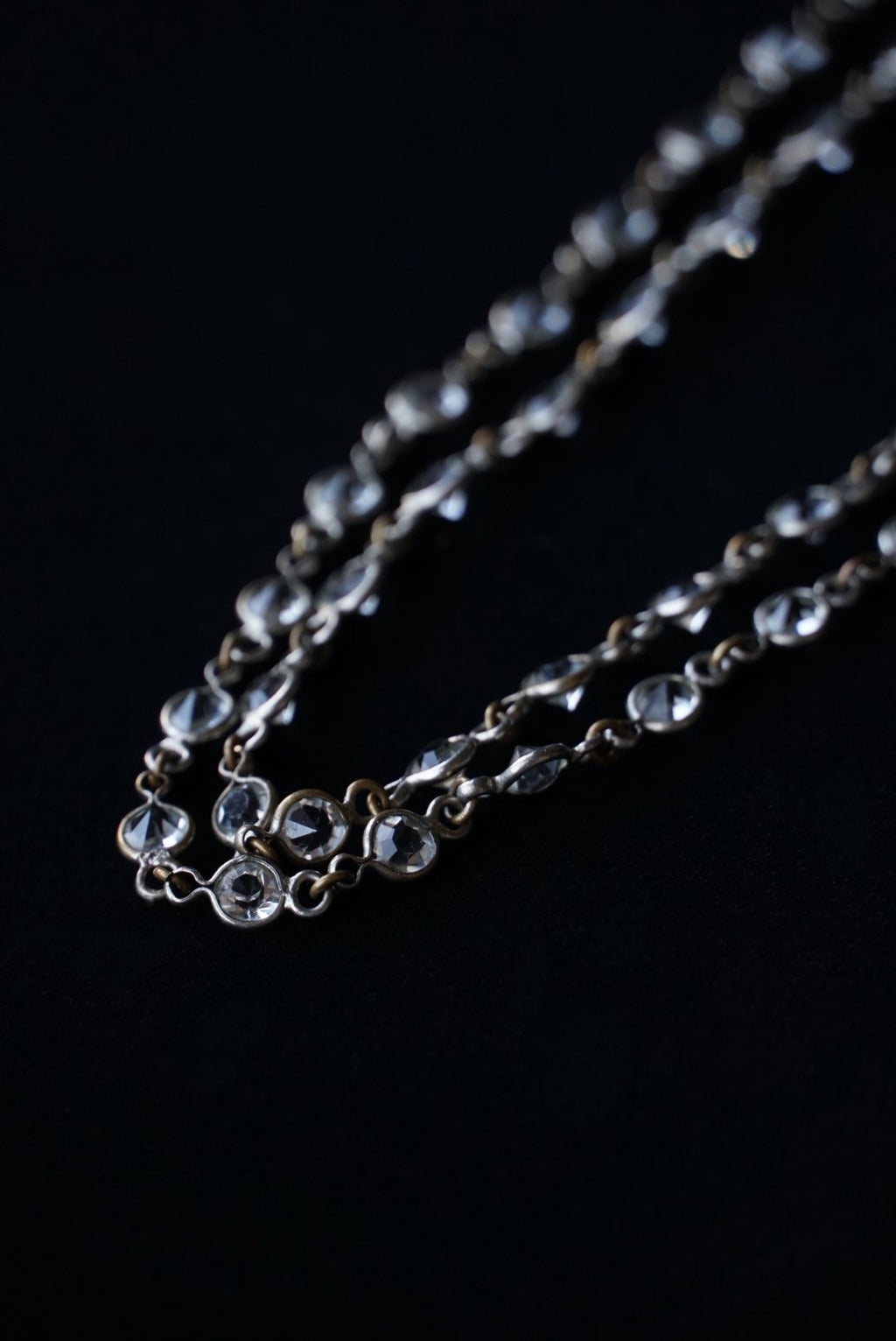 1920's Cut Glass Long Necklace