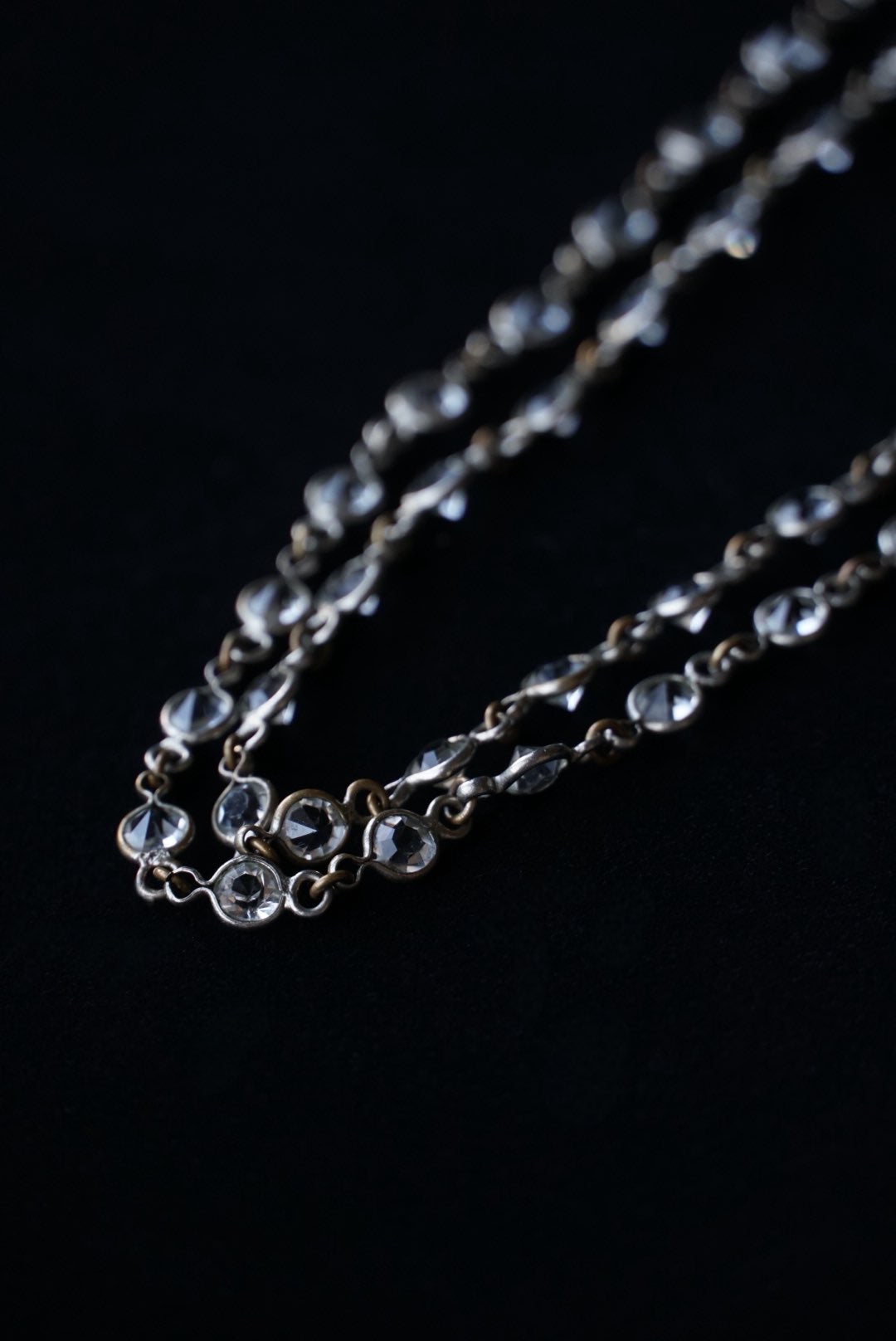 1920's Cut Glass Long Necklace
