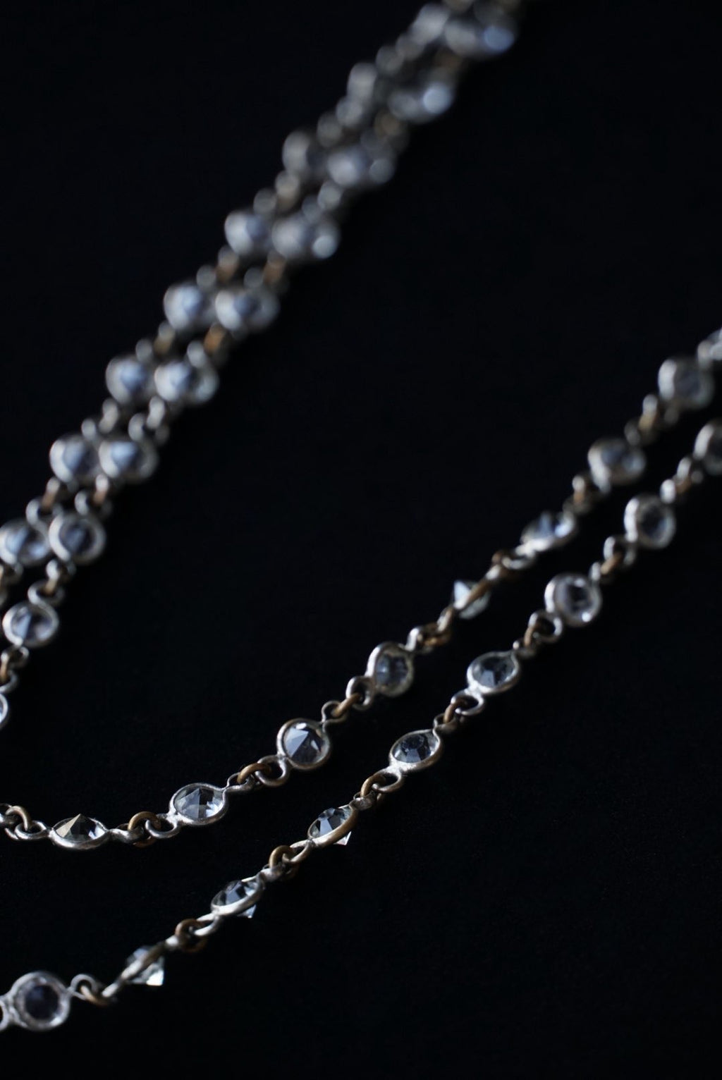 1920's Cut Glass Long Necklace