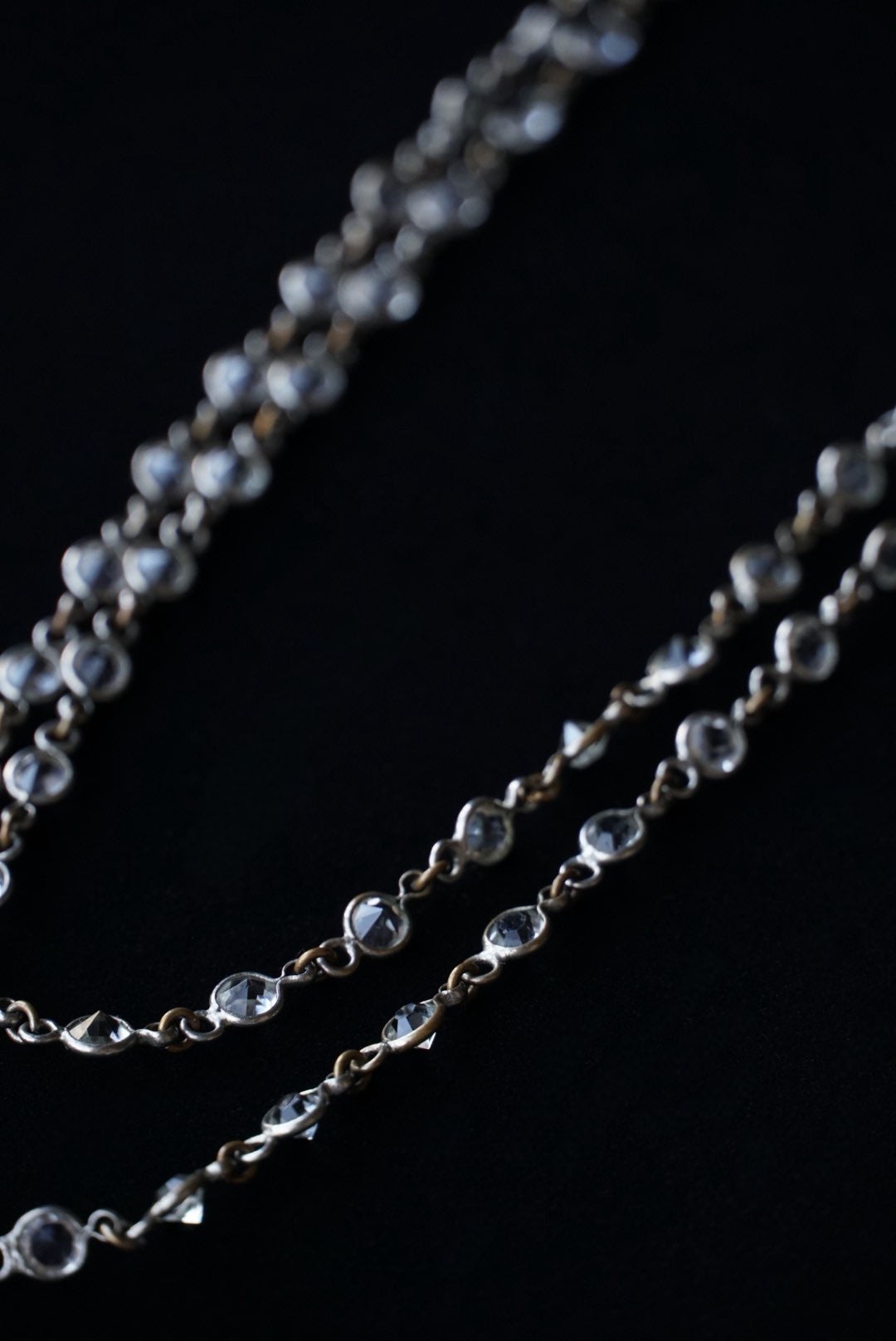 1920's Cut Glass Long Necklace