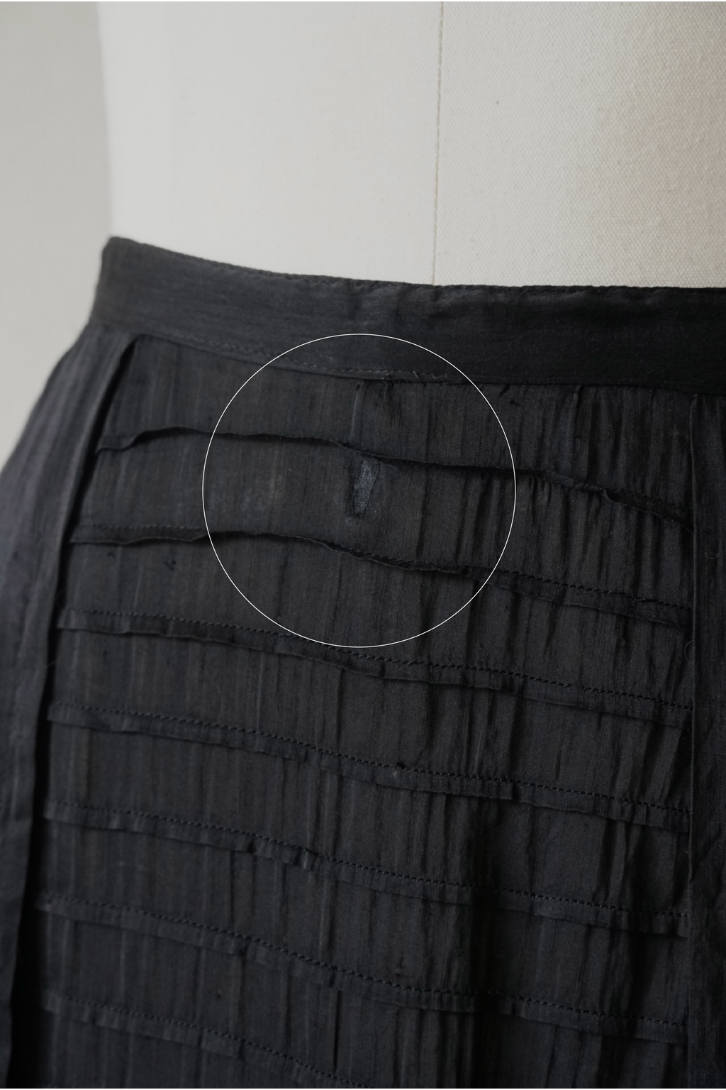 Victorian Black Cotton Slip Skirt