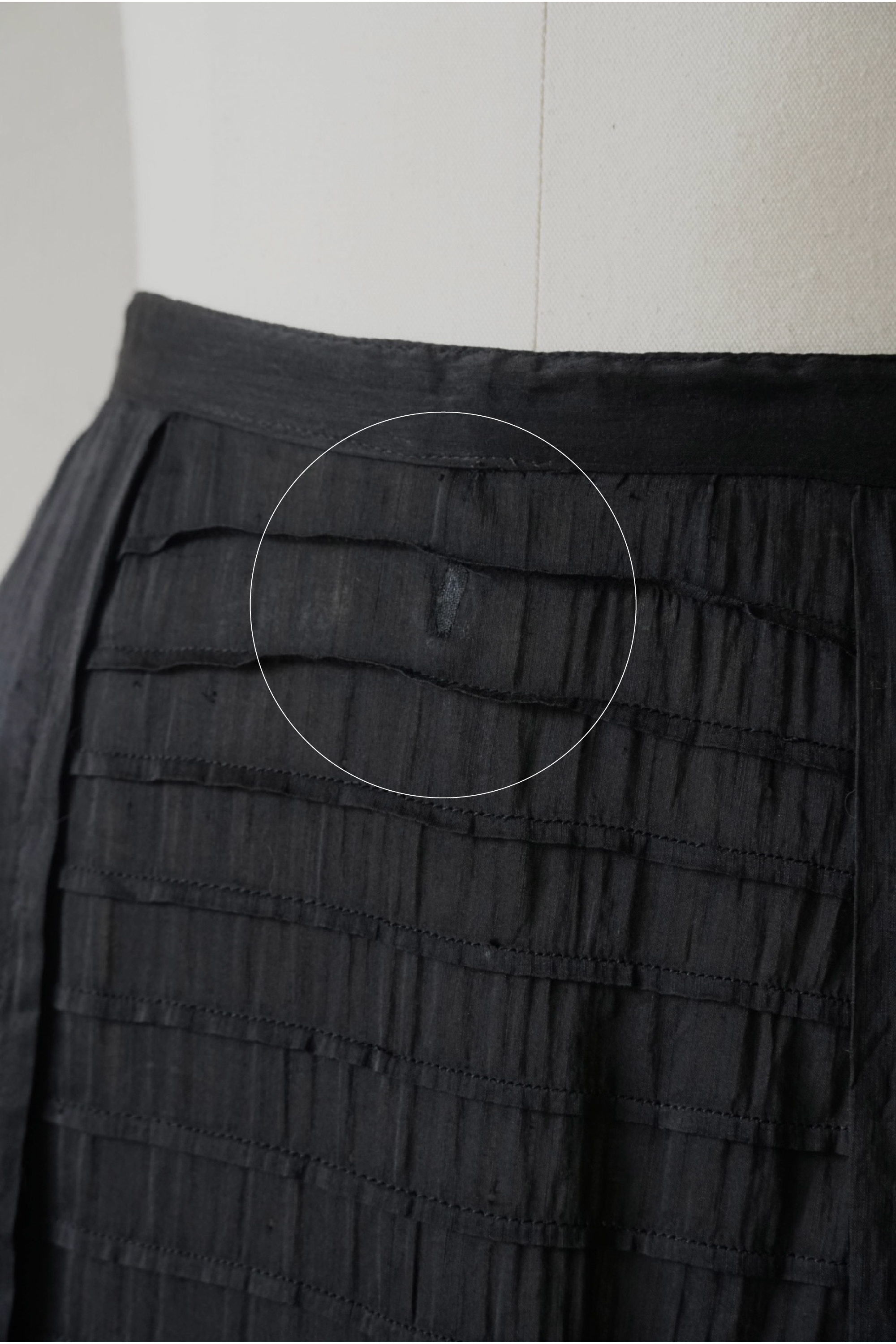 Victorian Black Cotton Slip Skirt