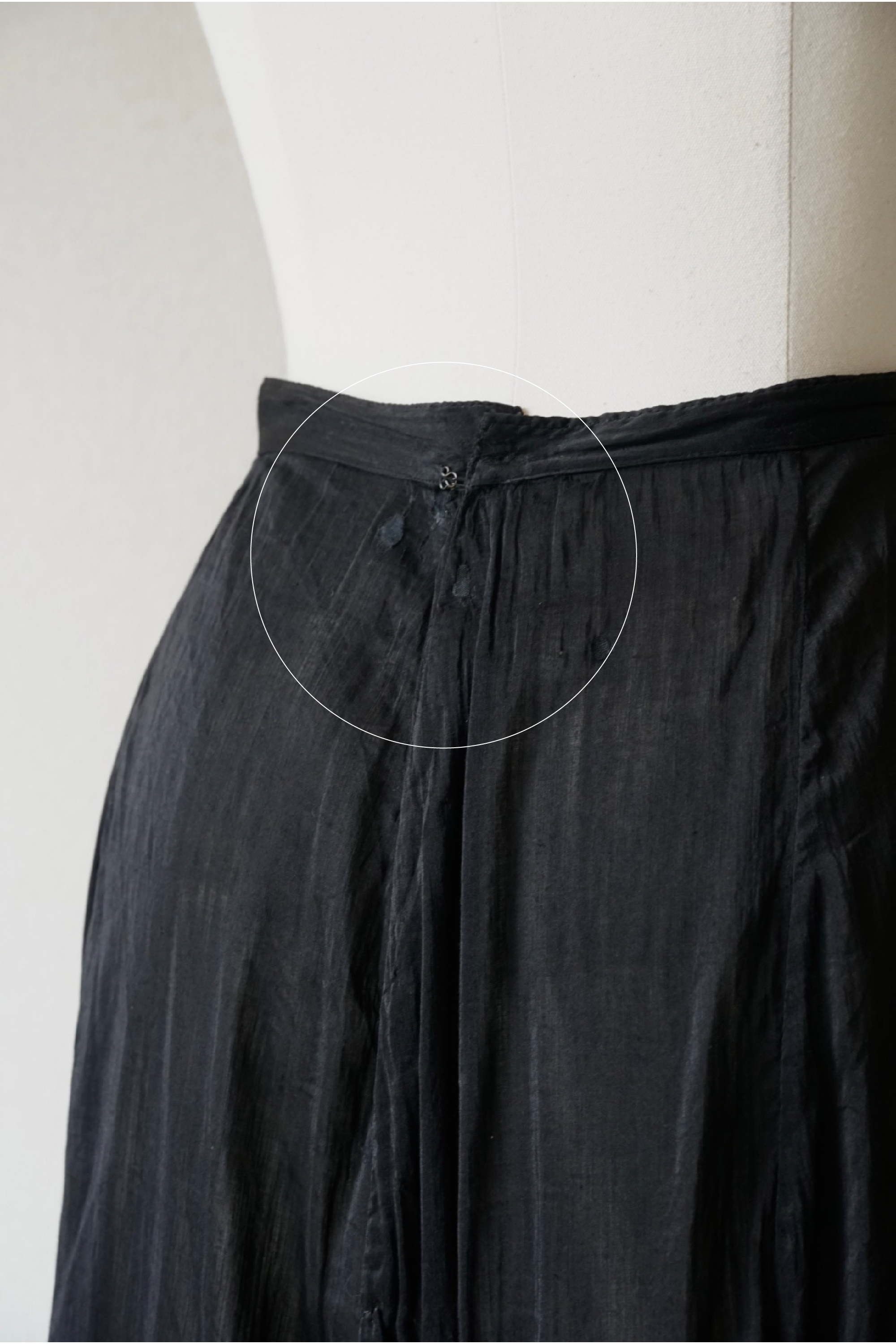 Victorian Black Cotton Slip Skirt