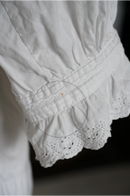 Antique French White Cotton Blouse