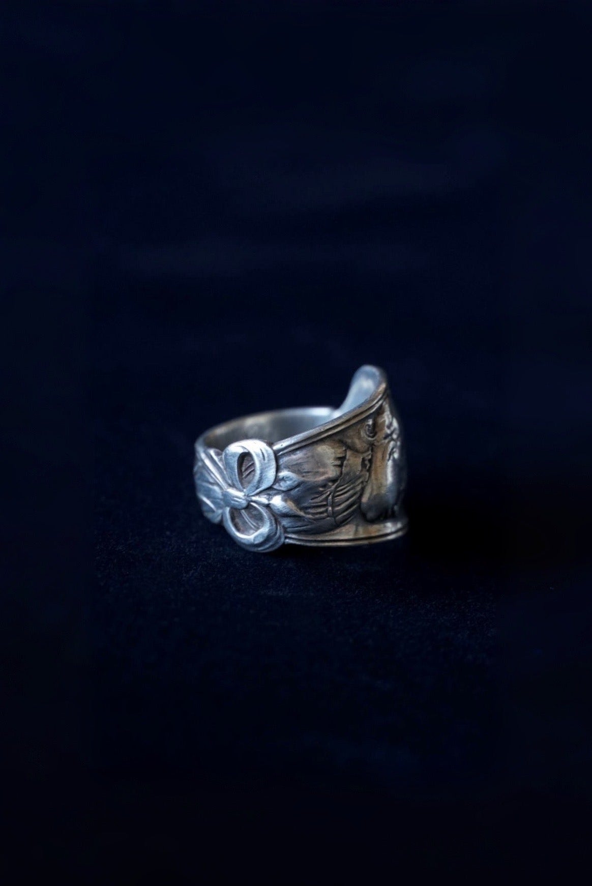 Vintage Silver Child Face Ring