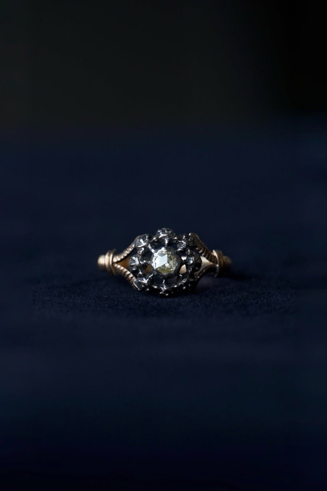 1850's Double Rose Cut Diamond Ring