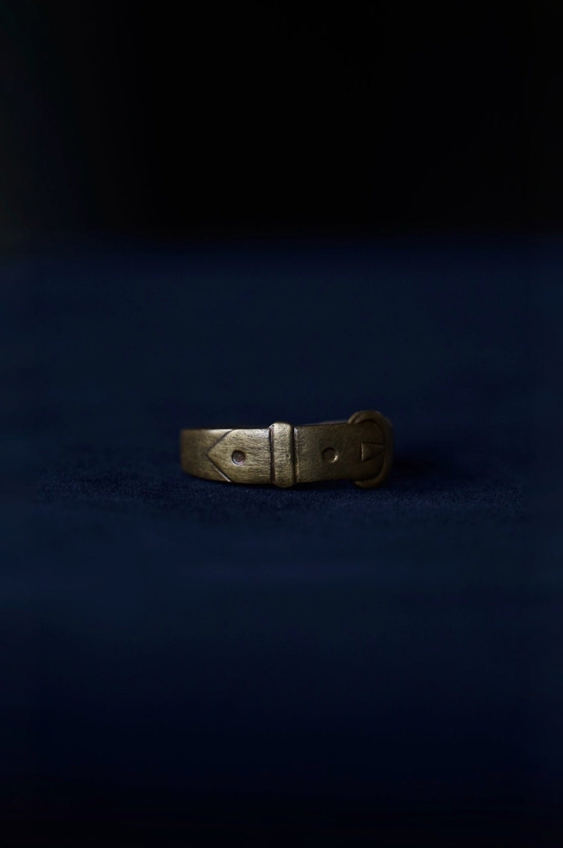 Edwardian Brass Buckle Ring