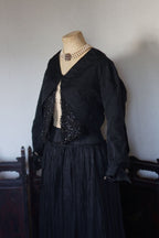 1880's Beaded Jacket with Puff Sleeves