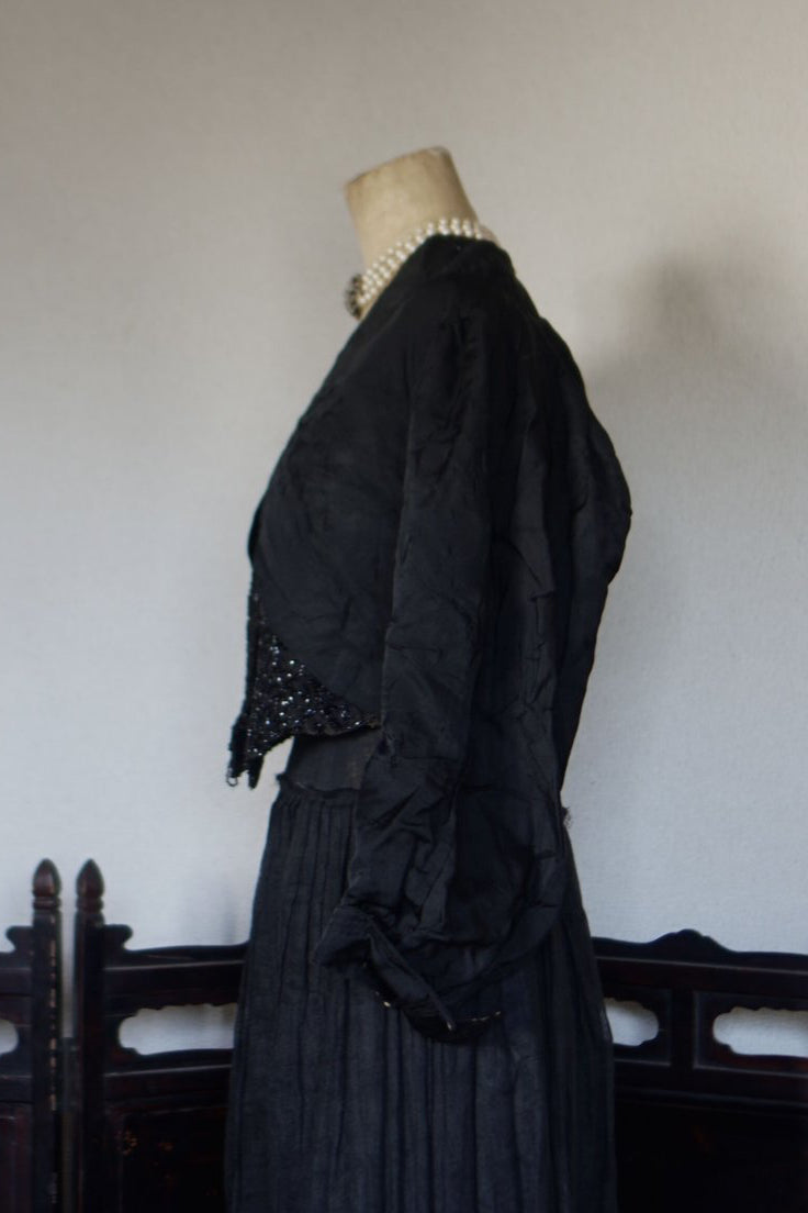 1880's Beaded Jacket with Puff Sleeves