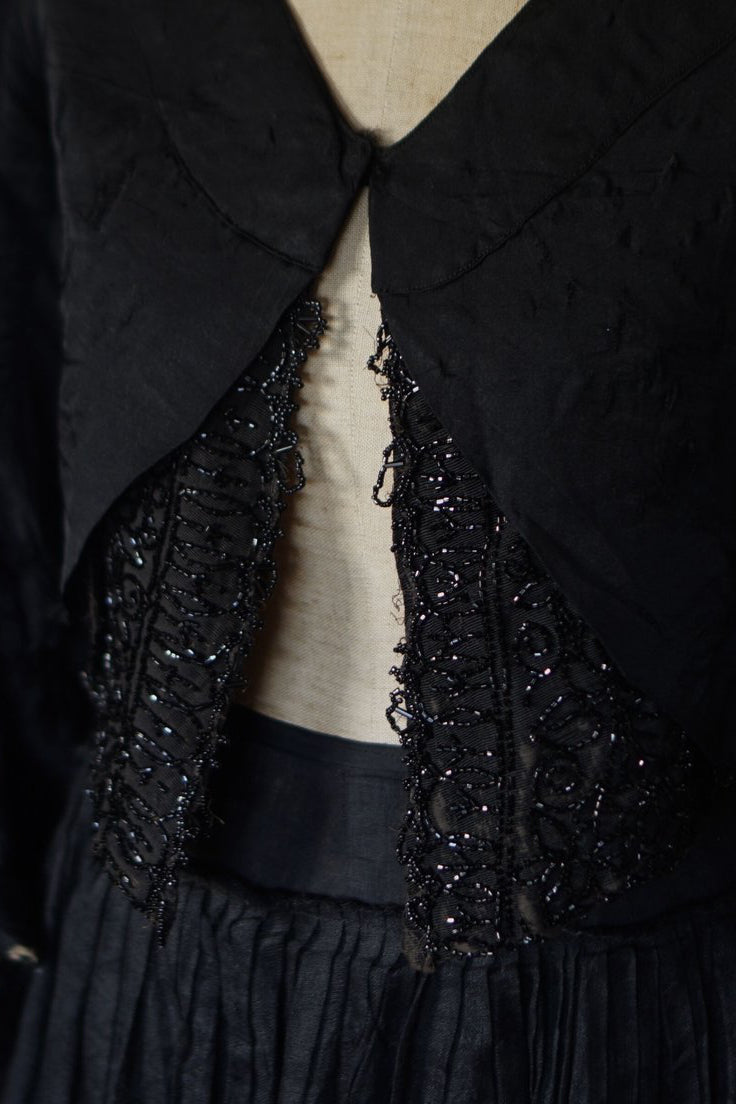 1880's Beaded Jacket with Puff Sleeves