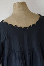 Antique French Cotton Filet lace Long Dress