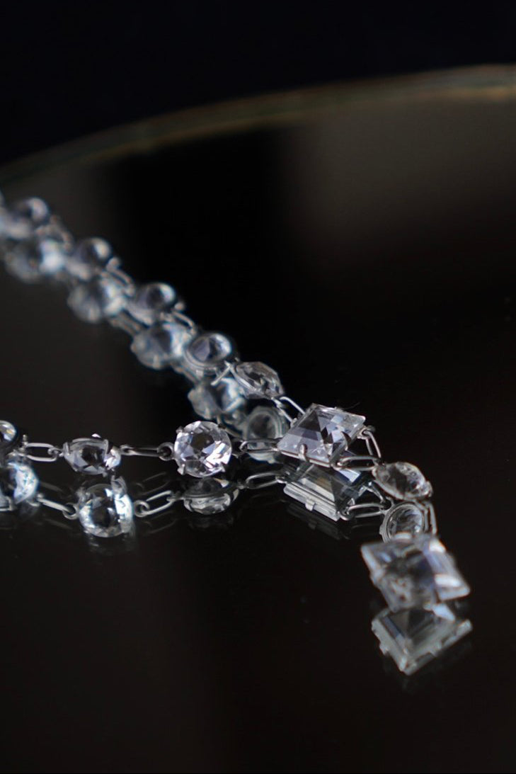 1930's Clear Cut Glass necklace