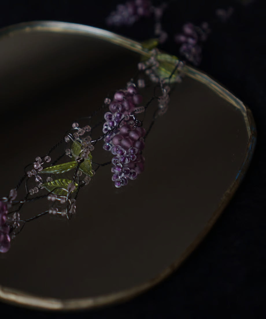 Vintage Grape Glass Necklace