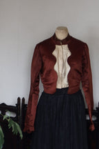 Victorian Orange Silk Jacket