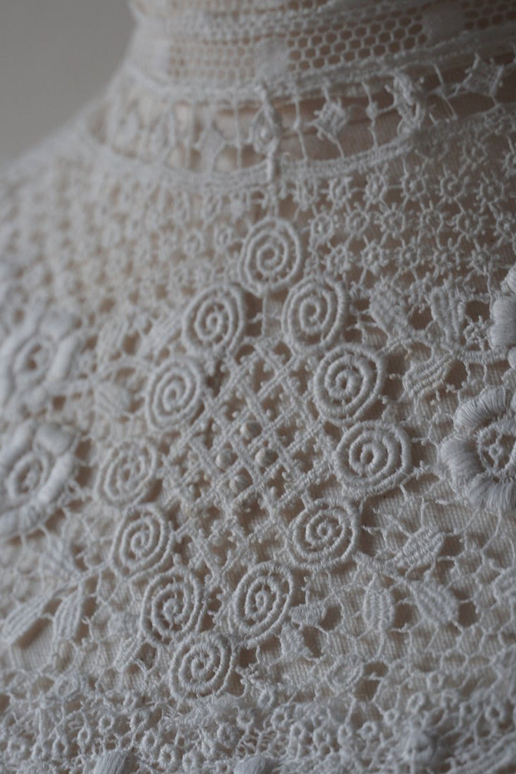 Edwardian High Neck Lace Blouse