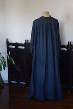 Antique French Cotton Gathered Long Dress