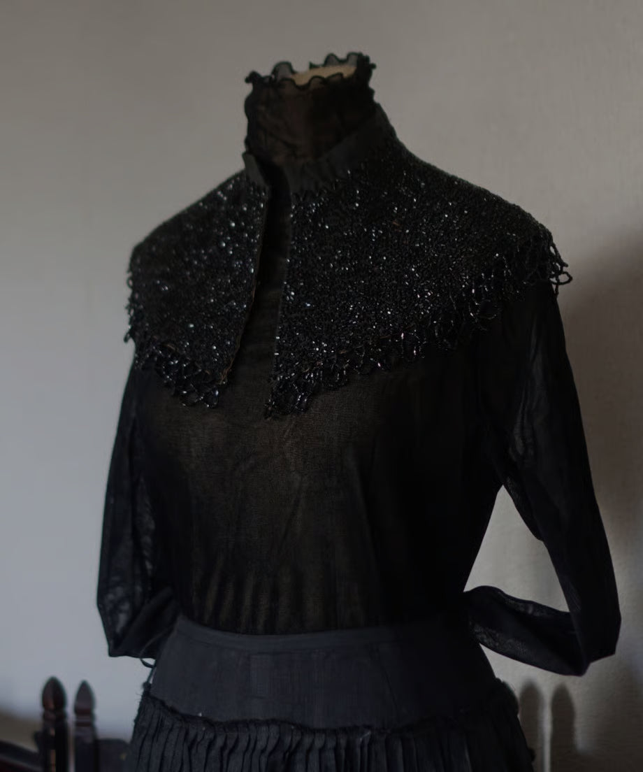 1890’s Victorian Black Beaded Capelet