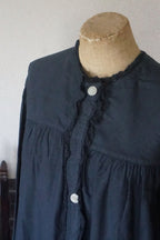 Antique French Cotton Gathered Long Dress