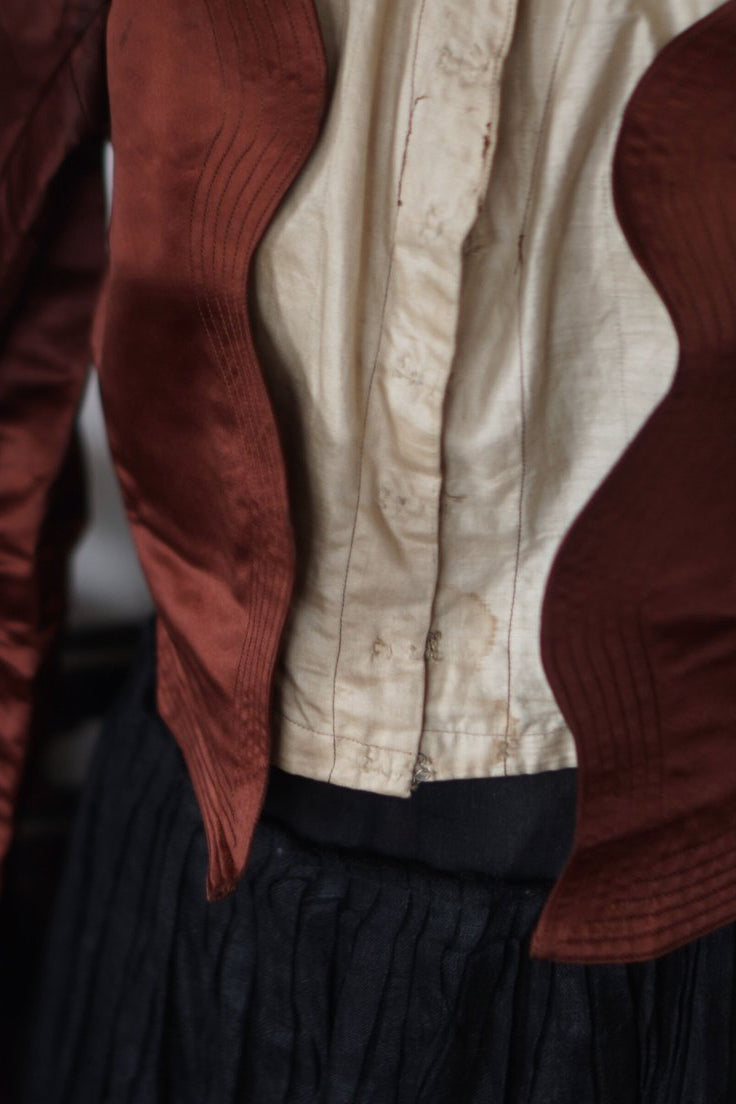 Victorian Orange Silk Jacket