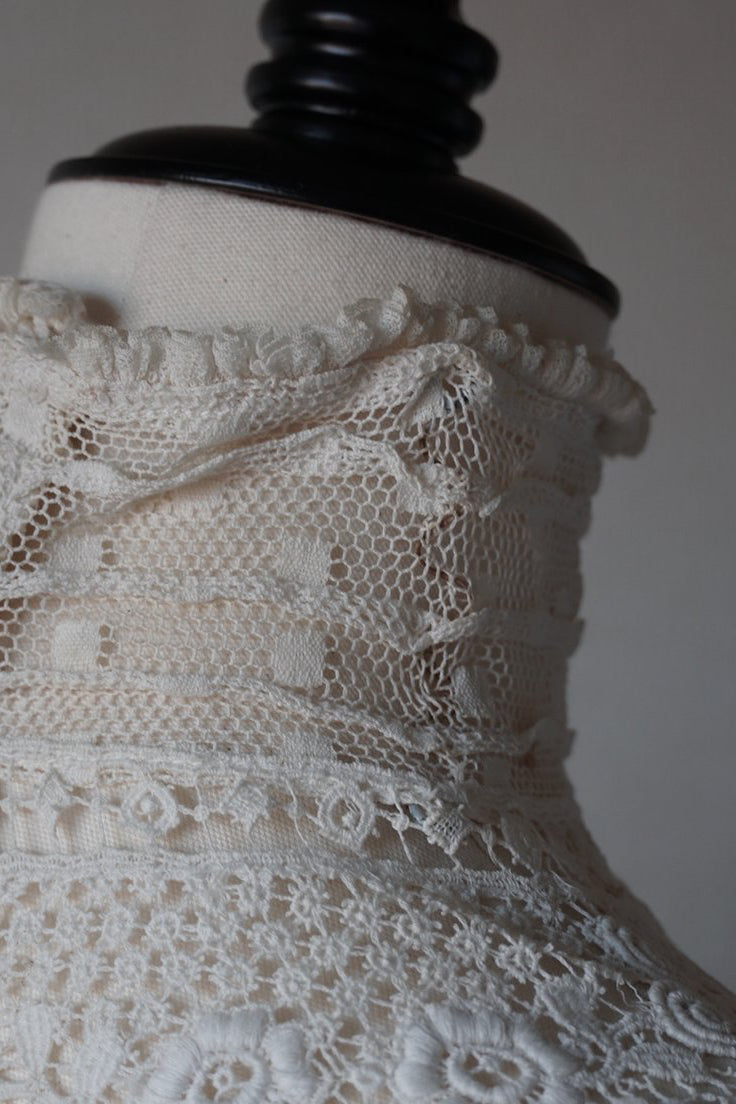 Edwardian High Neck Lace Blouse
