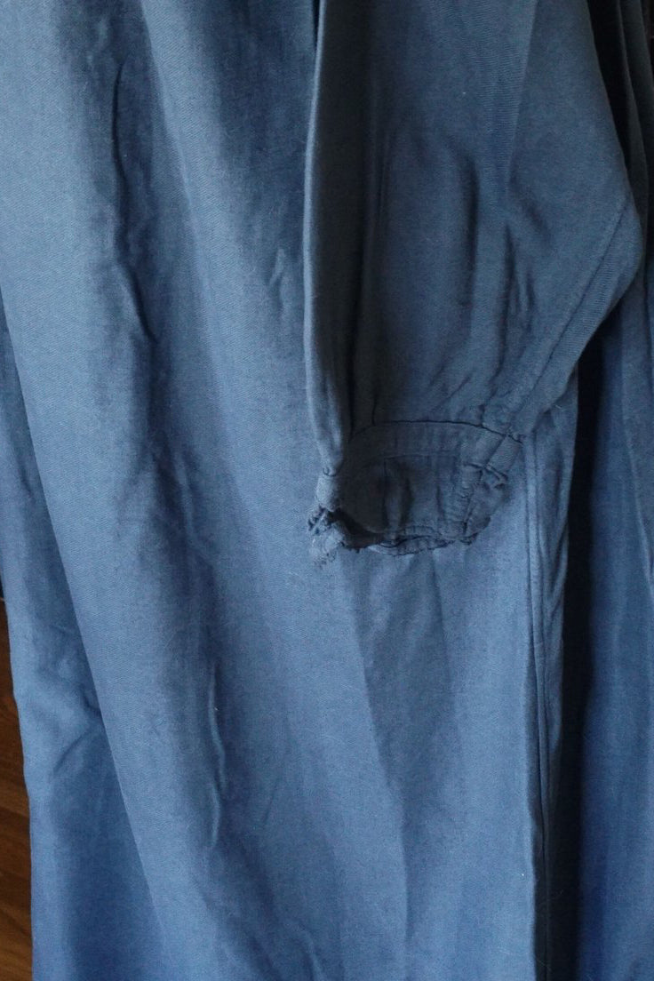 Antique French Cotton Gathered Long Dress