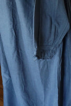 Antique French Cotton Gathered Long Dress